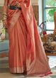 Load image into Gallery viewer, Shades Of Red Woven Satin Tissue Silk Saree Clothsvilla