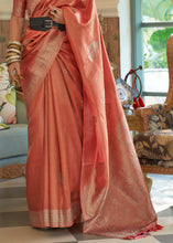 Load image into Gallery viewer, Shades Of Red Woven Satin Tissue Silk Saree Clothsvilla