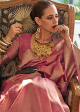 Load image into Gallery viewer, Shades Of Pink Woven Satin Tissue Silk Saree Clothsvilla