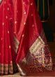 Load image into Gallery viewer, Cherry Red Woven Banarasi Silk Saree with Patola Pallu and Blouse Clothsvilla