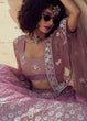 Load image into Gallery viewer, Lilac Soft Net Designer Lehenga Choli with overall Sequins and Thread work Clothsvilla