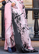 Load image into Gallery viewer, Light Pink Designer Satin Crepe Printed Saree Clothsvilla