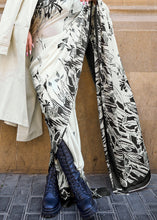 Load image into Gallery viewer, Pearl White Designer Satin Crepe Printed Saree Clothsvilla