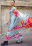 Pearl River Grey Designer Satin Crepe Printed Saree Clothsvilla