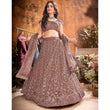 Load image into Gallery viewer, Dark Brown Thread and Sequence work Lehenga choli ClothsVilla