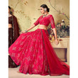 Load image into Gallery viewer, Red Ribbon Georgette Fabrics Lehenga choli ClothsVilla