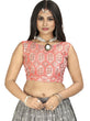 Load image into Gallery viewer, Grey color Lehenga choli with Peach Blouse and Net Dupatta ClothsVilla