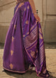 Load image into Gallery viewer, Electric Purple Handloom Woven Satin Silk Saree Clothsvilla