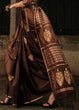 Load image into Gallery viewer, Coffee Brown Handloom Woven Satin Silk Saree Clothsvilla