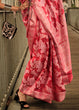 Load image into Gallery viewer, Ruby Pink Zari Handloom Woven Organza Silk Saree Clothsvilla