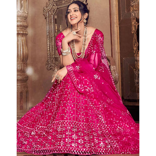 Rani Thread and Sequence work Lehenga choli ClothsVilla