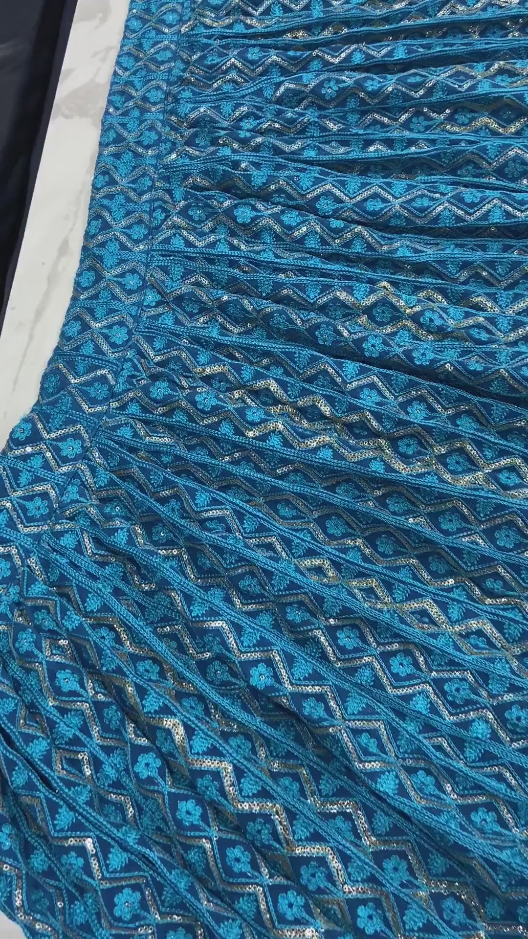 Designer Blue Georgette lehenga Choli For Women