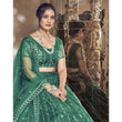 Load image into Gallery viewer, Light Rama Thread and Foil Mirror Cutwork Lehenga choli ClothsVilla