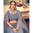 Load image into Gallery viewer, Jet Grey Georgette Fabrics Lehenga choli ClothsVilla