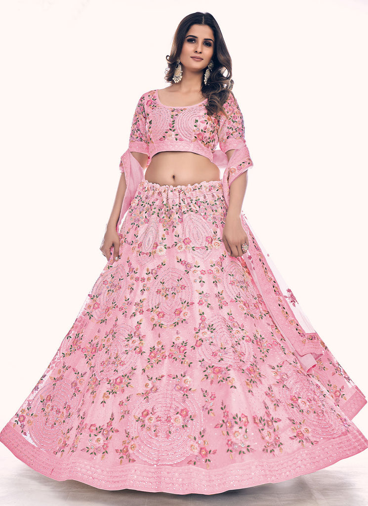 Net Lehenga Choli Clothsvilla