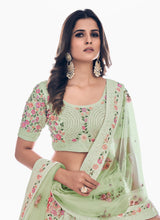 Load image into Gallery viewer, Sea Green Trendy Lehenga Choli Clothsvilla