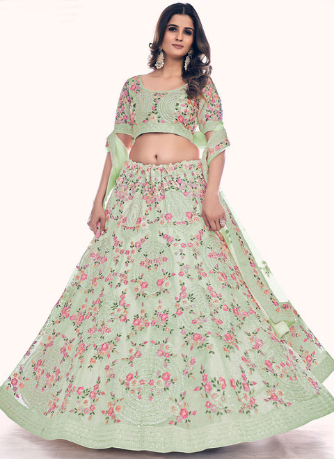 Sea Green Trendy Lehenga Choli Clothsvilla Main image
