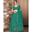Load image into Gallery viewer, Light Rama Thread and Foil Mirror Cutwork Lehenga choli ClothsVilla