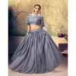 Load image into Gallery viewer, Jet Grey Georgette Fabrics Lehenga choli ClothsVilla