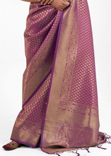 Load image into Gallery viewer, Byzantium Purple Kanjivaram Soft Woven Silk Saree Clothsvilla