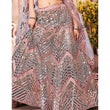 Load image into Gallery viewer, Dark Peach Foil Mirror and Thread Work Lehenga choli ClothsVilla