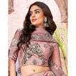 Load image into Gallery viewer, Dark Peach Foil Mirror and Thread Work Lehenga choli ClothsVilla
