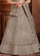 Load image into Gallery viewer, Umber Brown Soft Net Lehenga Choli with Thread, Zarkan &amp; Pearl work Clothsvilla