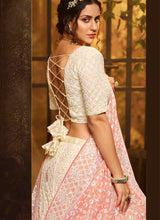 Load image into Gallery viewer, White Color Resham And Georgette Base Flared Lehenga Choli Clothsvilla