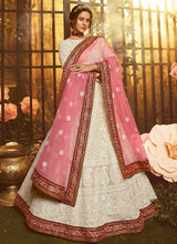 Load image into Gallery viewer, White Color Dori And Sequin Work Georgette Base Soft Net Lehenga Choli Clothsvilla