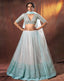 Lehenga Choli in Soft Net Fabrics with Resham Work and Grey Color ClothsVilla