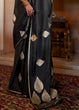 Load image into Gallery viewer, Midnight Black Zari Butta Woven Banarasi Silk Saree : Top Pick Clothsvilla