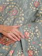 Load image into Gallery viewer, Grey Satin Georgette Saree With Unstitched Blouse Clothsvilla