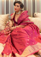 Load image into Gallery viewer, Ruby Pink Ultra Soft Kanjivaram Silk Saree with Zari  Border and Pallu Clothsvilla