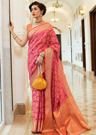Hot Pink Patola Silk Saree : Top Pick Clothsvilla
