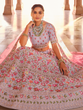 Load image into Gallery viewer, Grey Embroidered Crepe Semi Stitched Lehenga With Unstitched Blouse Clothsvilla