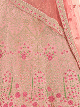 Load image into Gallery viewer, Pink Georgette Semi Stitched Lehenga With Unstitched Blouse Clothsvilla