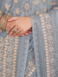 Load image into Gallery viewer, Grey Satin Georgette Saree With Unstitched Blouse Clothsvilla