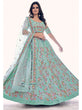 Load image into Gallery viewer, Firozi Soft Net Embroidered Designer Lehenga Choli Clothsvilla