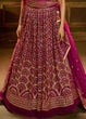Load image into Gallery viewer, Red Violet Soft Net Designer Lehenga Choli with overall Sequins work Clothsvilla