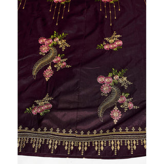Purple Brown Gota Patti and Zari Stich Without can can work Lehenga choli ClothsVilla