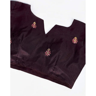 Purple Brown Gota Patti and Zari Stich Without can can work Lehenga choli ClothsVilla