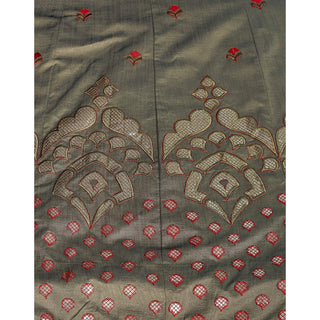 Brown Grey Gota Patti and Zari Stich Without can can work Lehenga choli ClothsVilla