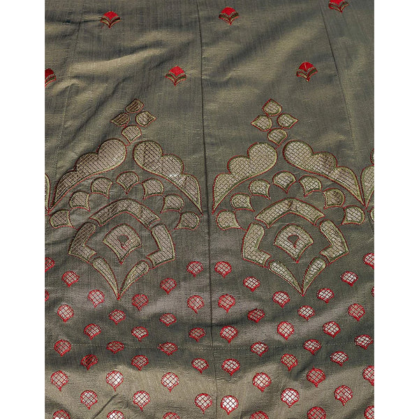 Brown Grey Gota Patti and Zari Stich Without can can work Lehenga choli ClothsVilla