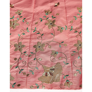 Sweet Pink Gota Patti and Zari Stich Without can can work Lehenga choli ClothsVilla