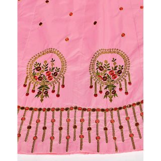 Faded Pink Gota Patti and Zari Stich Without can can work Lehenga choli ClothsVilla
