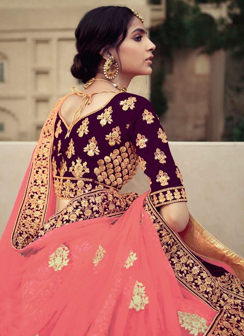 Taffeta Silk Fabric Lehenga Choli Designs For Wedding – Kaleendi