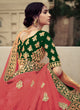 Load image into Gallery viewer, Dark Green Color Satin Material Heavy Work Kalidar Lehenga Clothsvilla