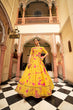 Load image into Gallery viewer, Yellow Cotton Shibori Print With Sequince Embroidered Anarkali Gown ClothsVilla.com