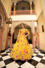 Load image into Gallery viewer, Party Wear Yellow Color Shibori Print With Embroidered Gown Clothsvilla