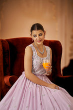 Load image into Gallery viewer, Party Wear Dusty Pink Color Thread &amp; Sequins Embroidered Work Anarkali Gown Clothsvilla